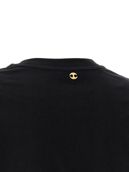 T-Shirt by Paco Rabanne for women in cotton black showcases a chic silhouette, artfully detailed with a chic and for a chic finish.