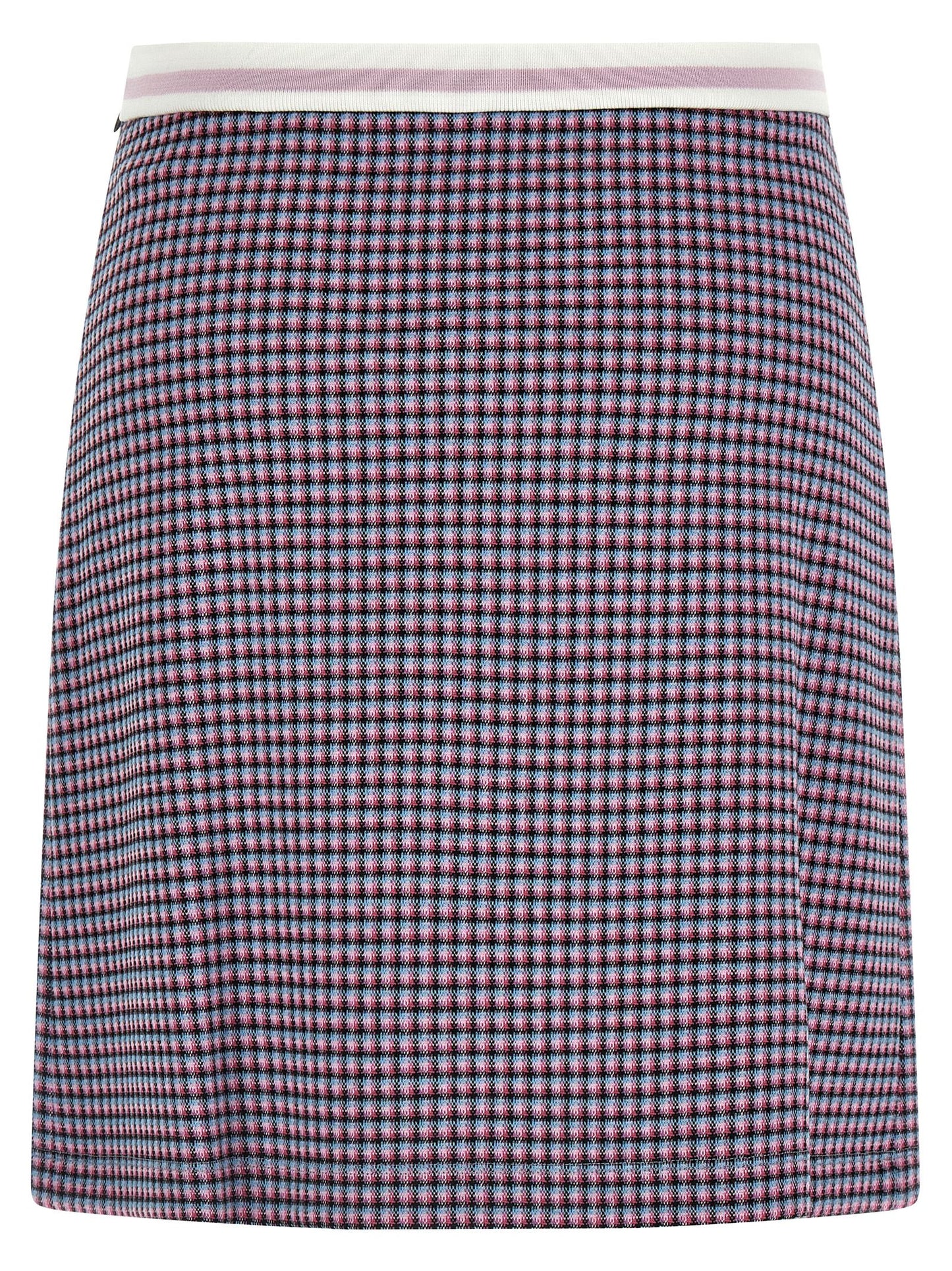 Skirt by Marni for women in stretch polyamide viscose purple & houndstooth features a sublime silhouette, showcasing the sublime design of the Women's Pleated Stretch Polyamide Viscose Mini Long Skirt in a sophisticated mini long.