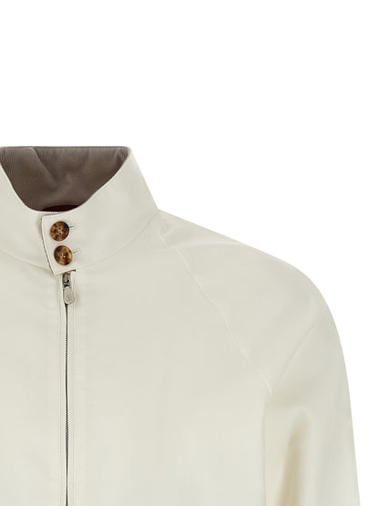 Overcoat by Brunello Cucinelli for men in polyamide cotton velvet white features an satoral silhouette, showcasing a sophisticated and satoral pockets for a premium, timeless look.
