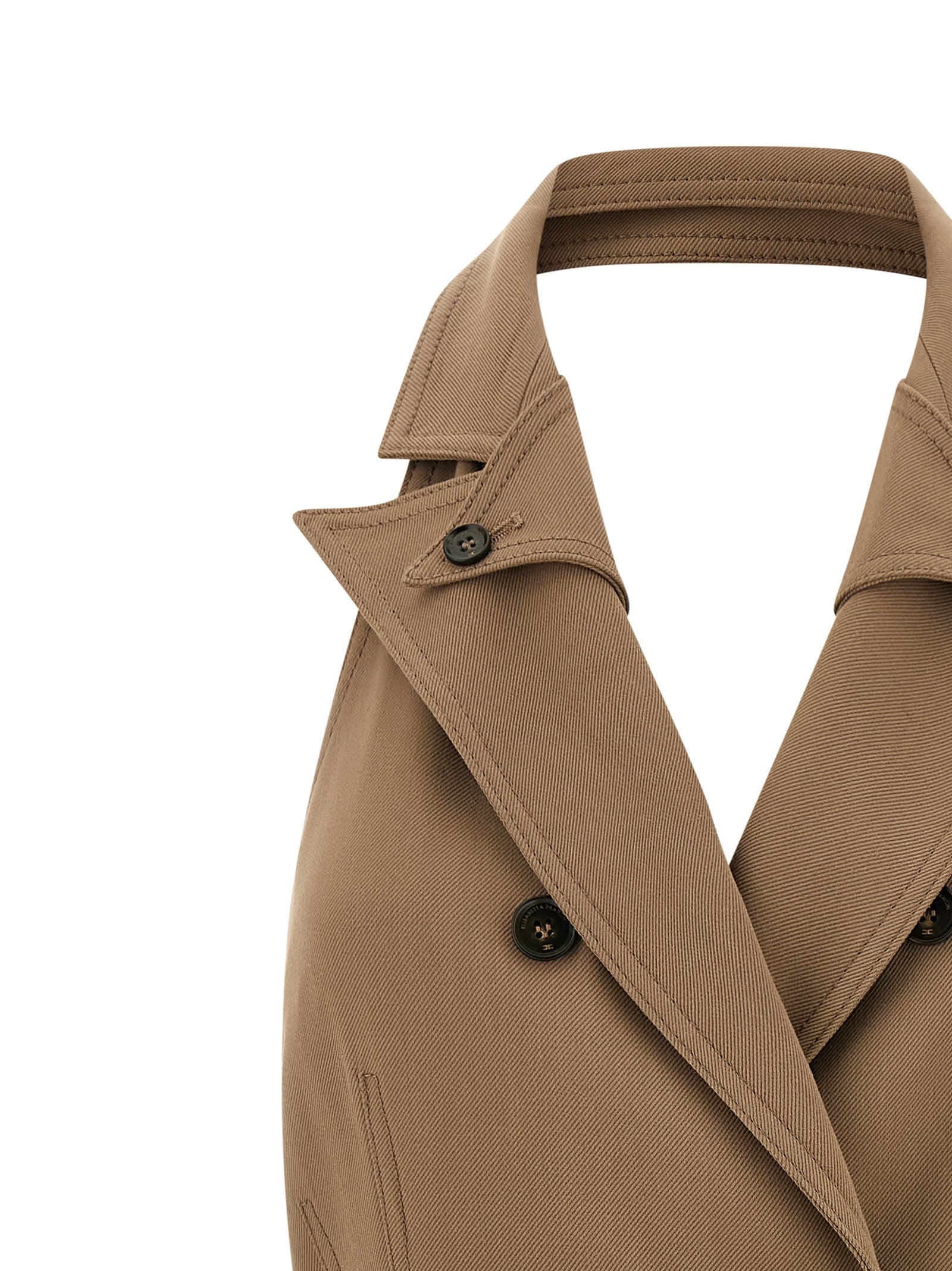 Dress by Elisabetta Franchi for women in viscose satin beige & monogram features an eye catching silhouette with a sophisticated , elegant , and a refined short mini for a eye catching aesthetic.