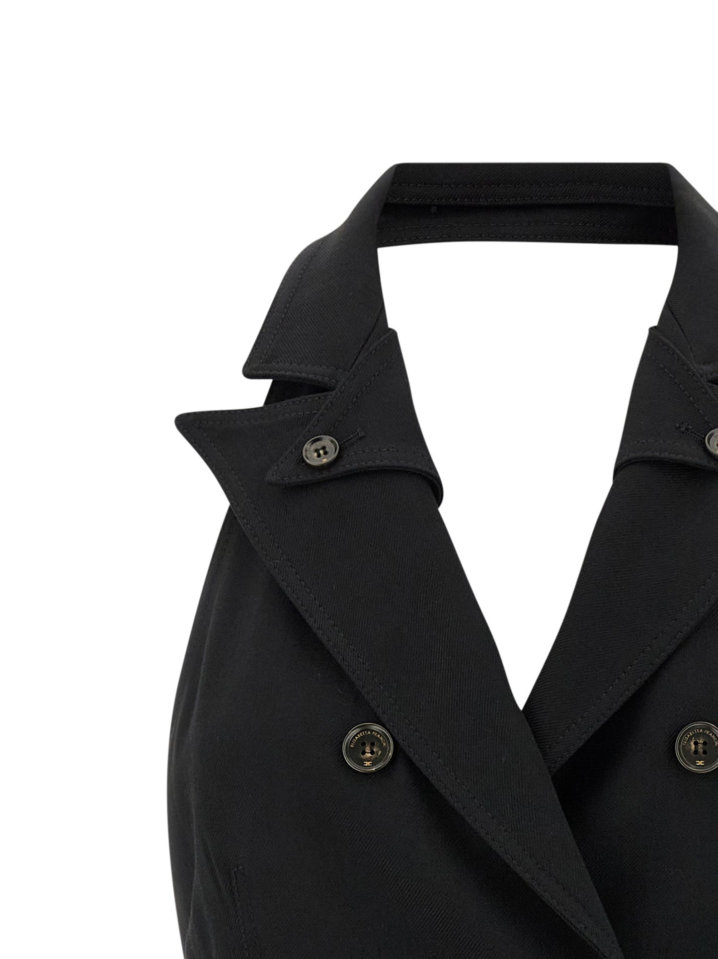 Dress by Elisabetta Franchi for women in stretch viscose black features an magnificent silhouette, artfully detailed with a magnificent and that flows into an magnificent short mini.