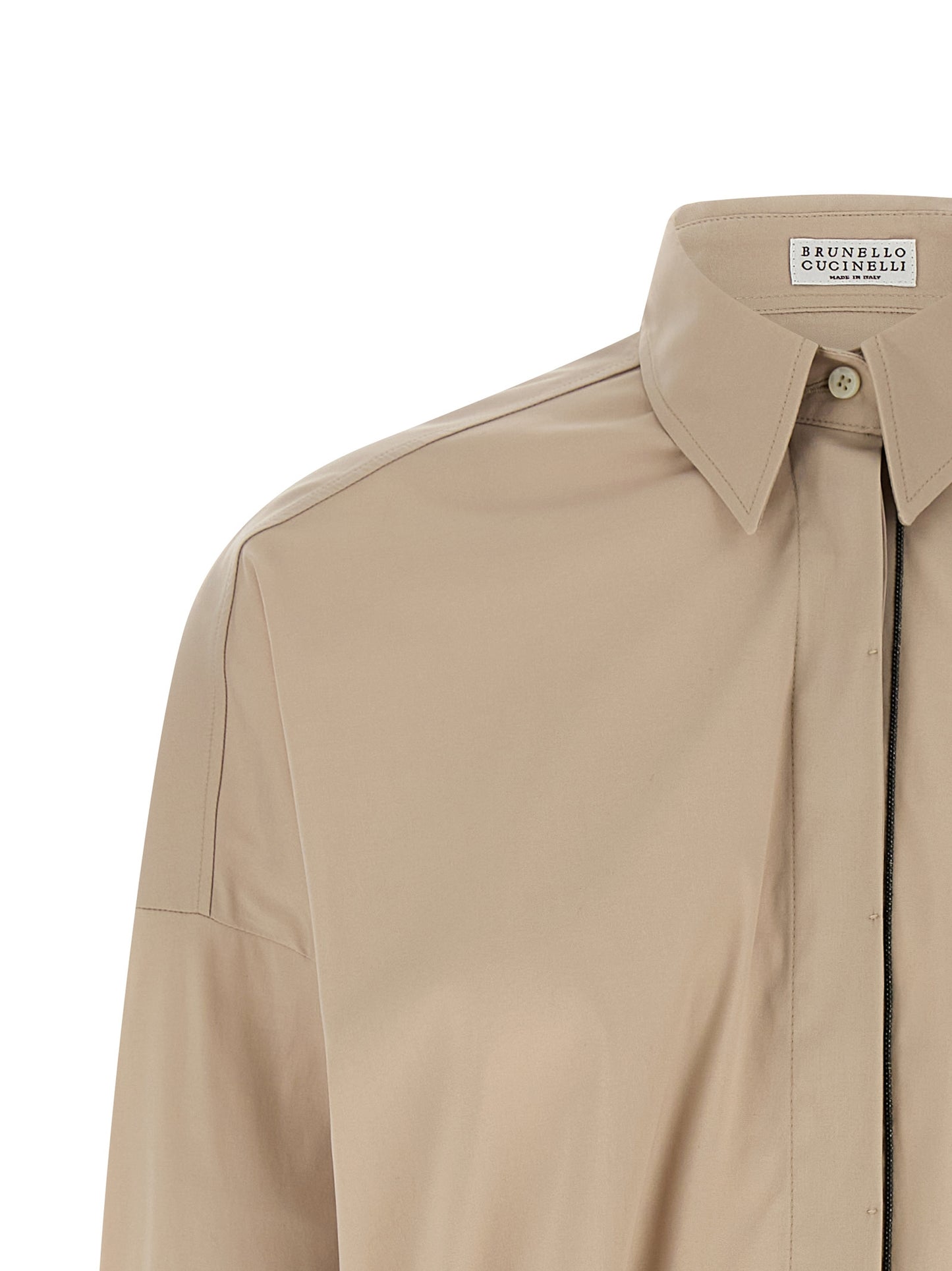 Brunello Cucinelli Beige Cotton Blouse