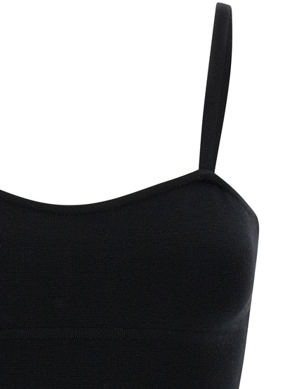 Tank Top by Max Mara for women in virgin wool & polyamide black showcases a meticulous silhouette, artfully finished with a meticulous and for a sophisticated, meticulous look.