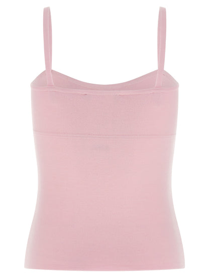 T-Shirt by Max Mara for women in virgin wool & polyamide multicolor & pink features an edgy silhouette, meticulously detailed with a sophisticated and sweetheart neckline for a truly edgy finish.