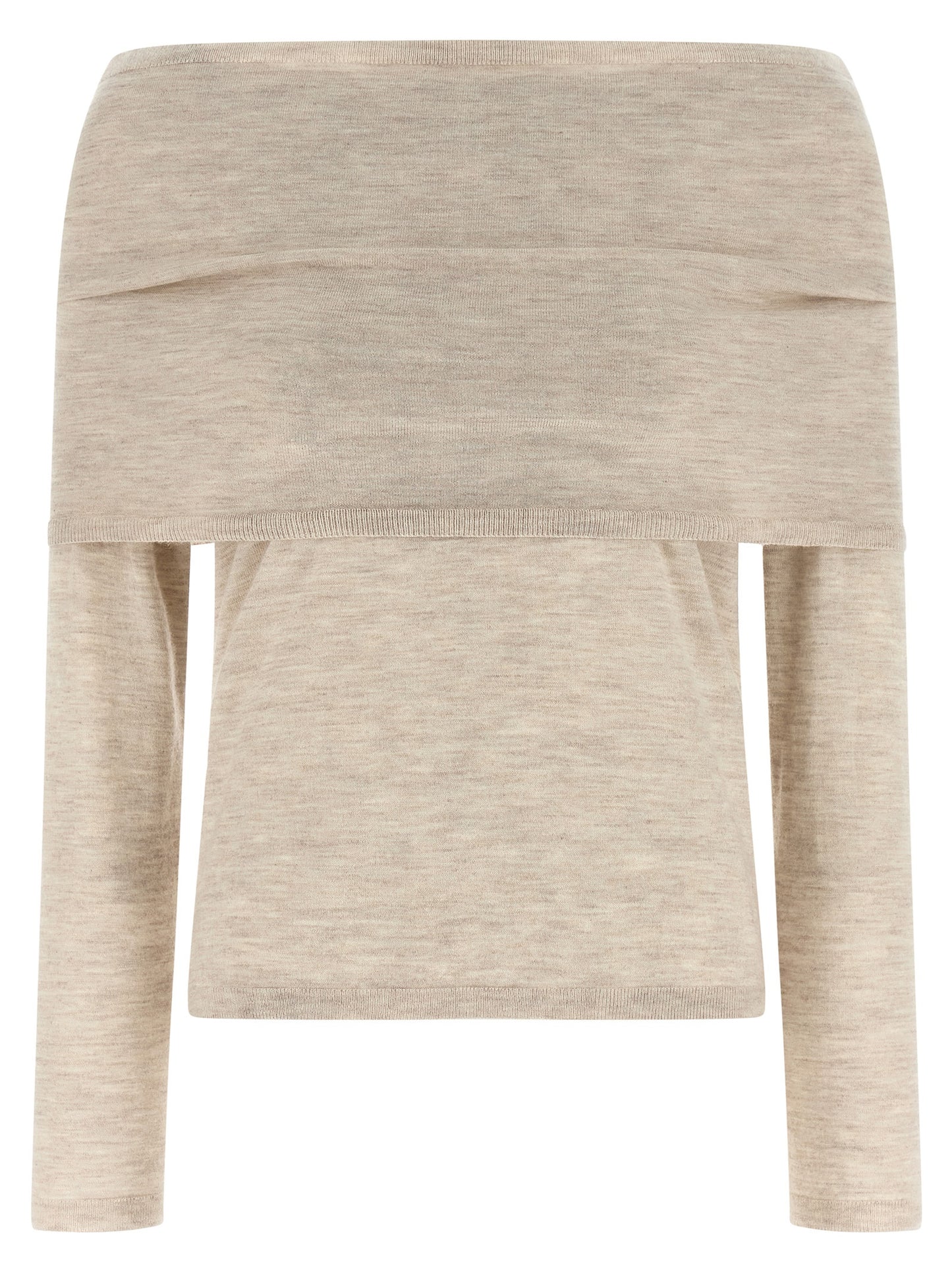 Cardigan by Max Mara for women in cashmere beige showcases a captivating silhouette, artfully detailed with a captivating and boat neckline for a truly sophisticated captivating look.