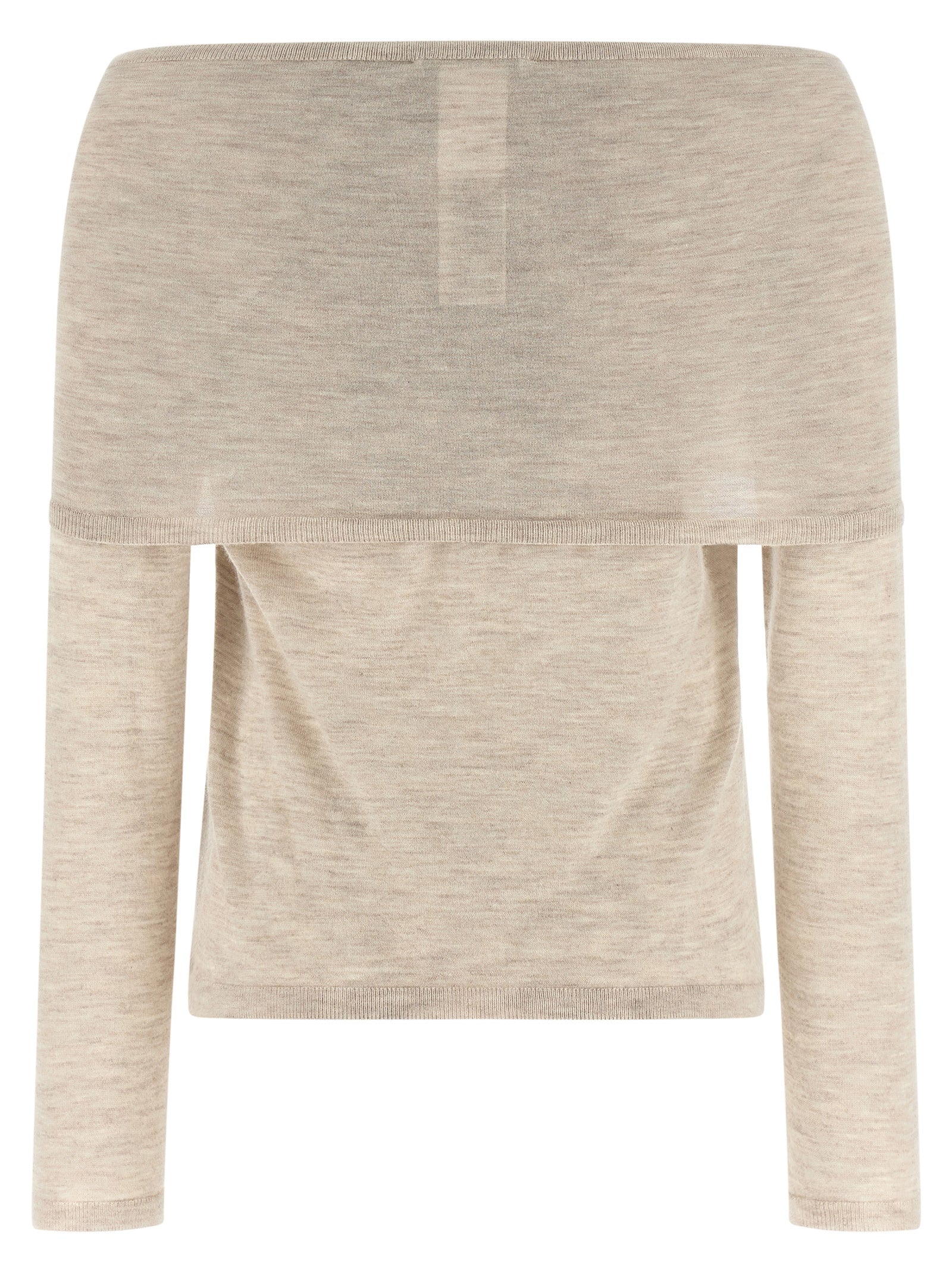 Cardigan by Max Mara for women in cashmere beige showcases a luxurious silhouette, meticulously detailed with a sophisticated boat neckline and for a refined finish.