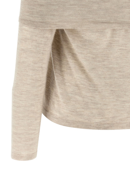 Cardigan by Max Mara for women in cashmere beige showcases a captivating silhouette, artfully detailed with a captivating and for a truly sophisticated captivating look.