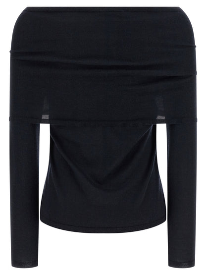 Cardigan by Max Mara for women in cashmere blue presents a textural silhouette, artfully finished with a textural boat neckline and for a sophisticated, textural look.