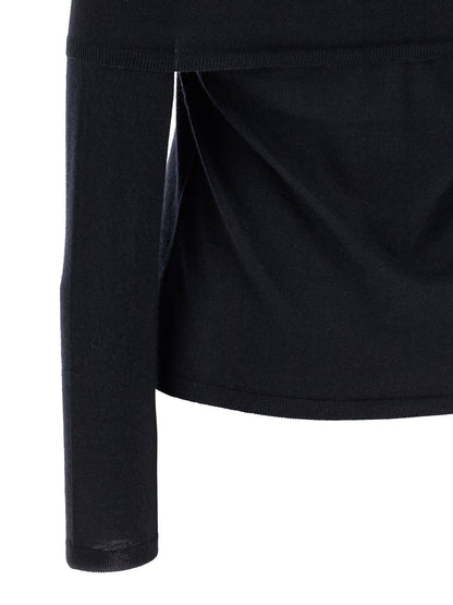 Cardigan by Max Mara for women in cashmere blue features an crisp silhouette, showcasing a sophisticated boat neckline and detail for a truly crisp finish.