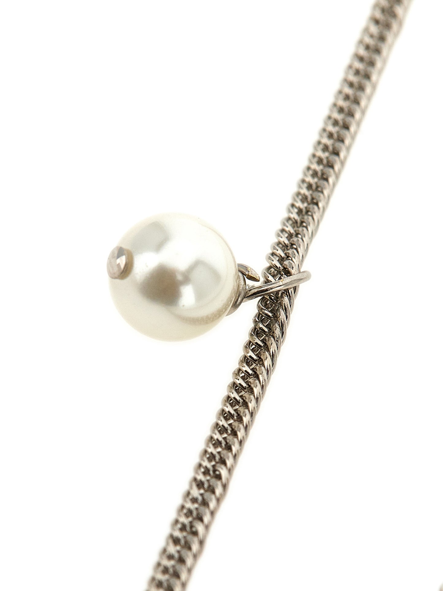 Necklace by Jil Sander for women in raffia polyamide patent leather gold & pearl features an lustrous silhouette, showcasing the lustrous [Neckline design] and Women's Gold Brass & Pearls Necklace for a sophisticated, premium look.