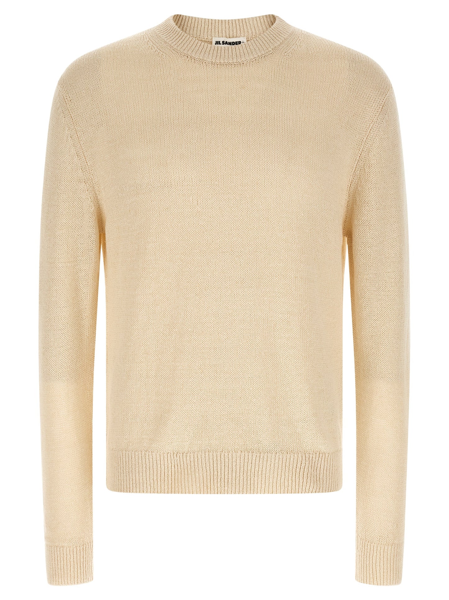 Jil Sander Men's Relaxed Fit Crew Neck Silk & Hemp Cardigan - Beige