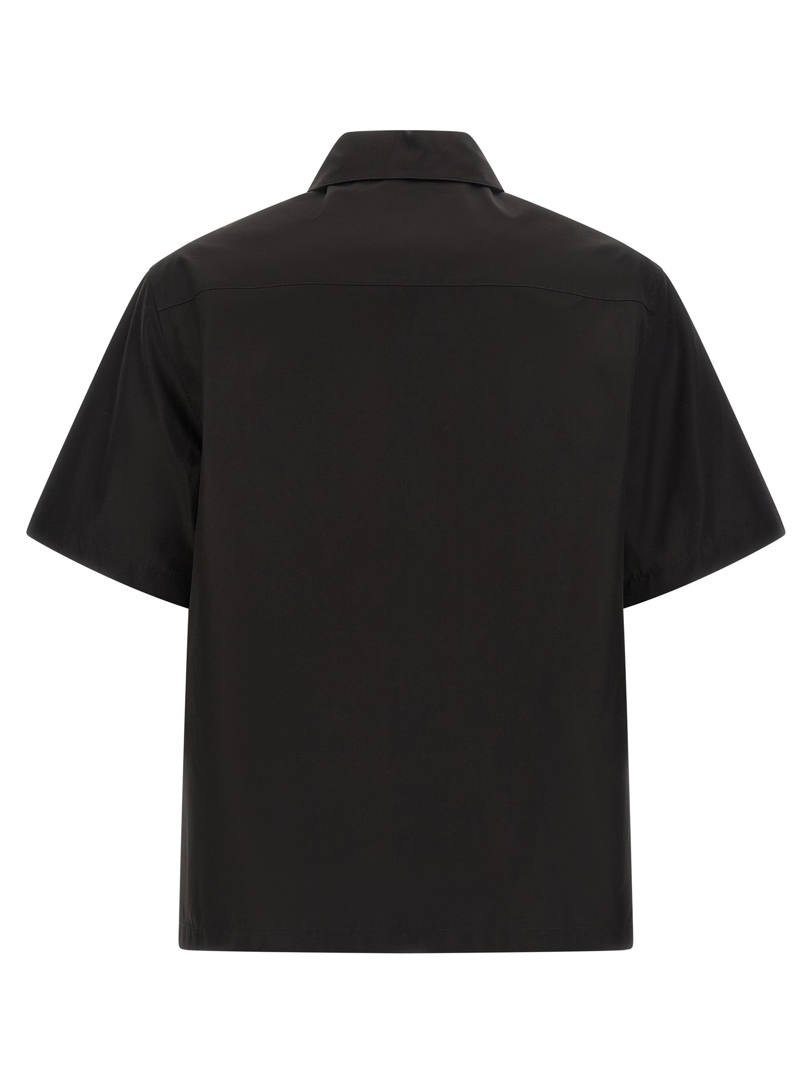 Shirt by Jil Sander for men in cotton black features an polished silhouette, showcasing a sophisticated and detail for a truly polished finish.