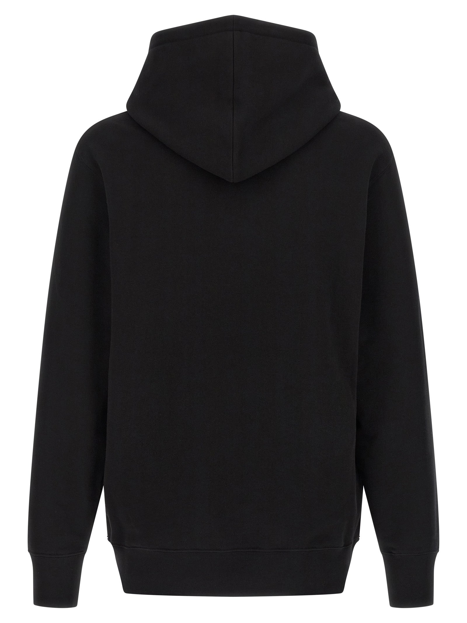 Sweatshirt Hoodie by Alexander McQueen for men in cotton bicolour, black, white & print features a slouchy chic silhouette, detailed with a slouchy chic and a signature hooded neckline for an elevated aesthetic.
