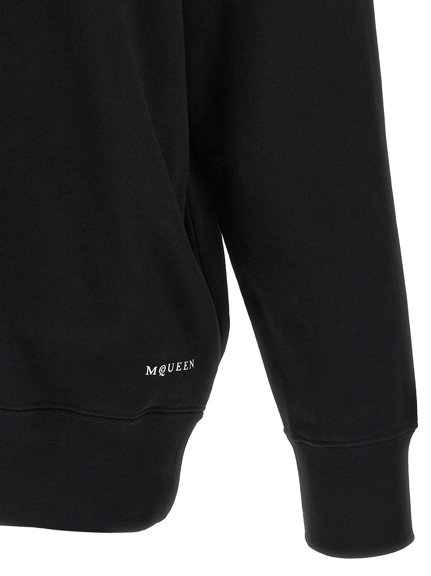 Sweatshirt Hoodie by Alexander McQueen for men in cotton bicolour, black, white & print features a edgy silhouette, detailed with a edgy and for a refined finish.