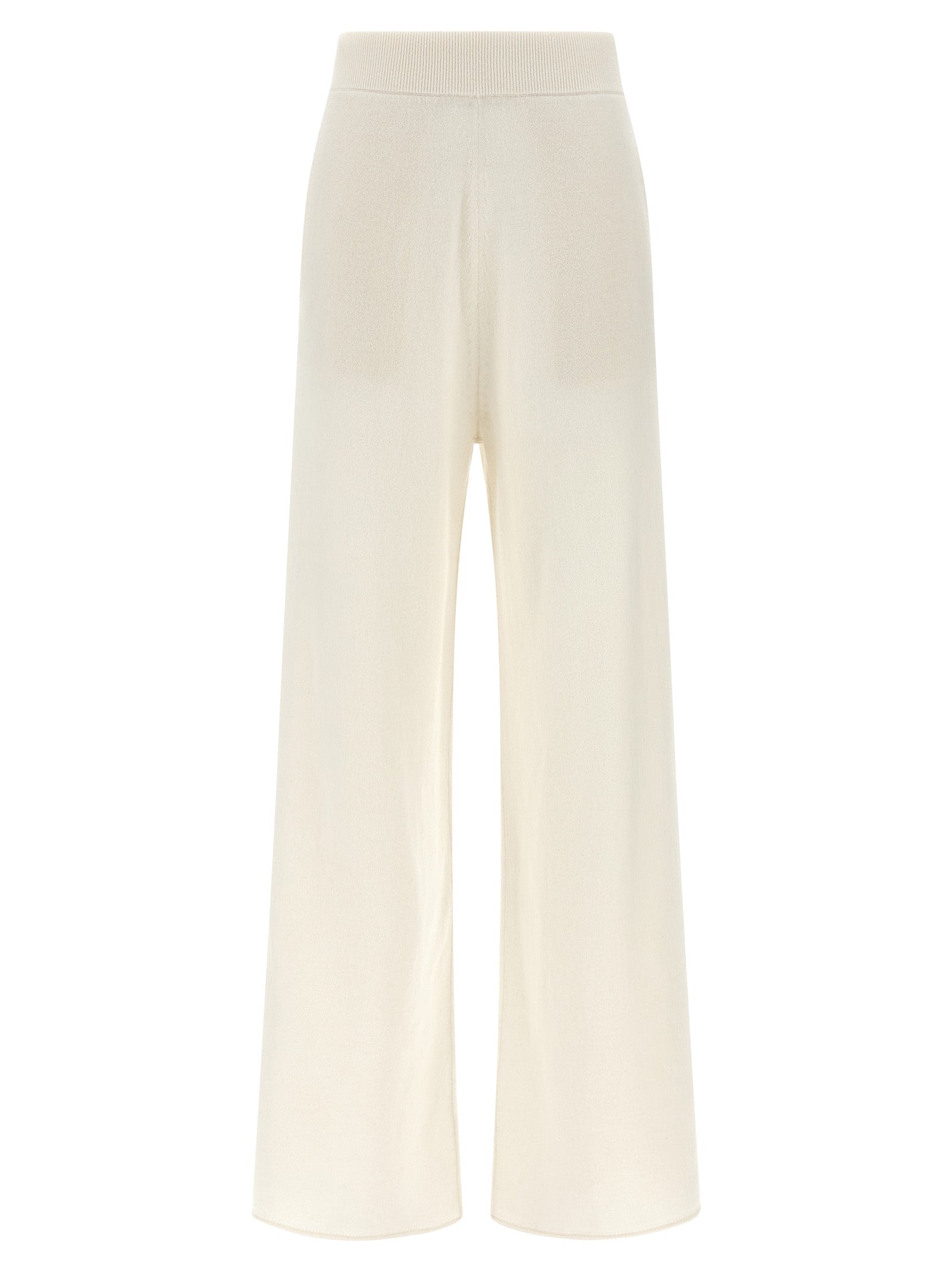 Casual Pants by Max Mara for women in cashmere white features an sartorial straight-leg & wide and long with a cut for a sartorial finish.