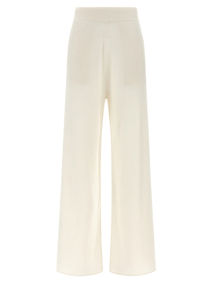 Casual Pants by Max Mara for women in cashmere white features an sartorial straight-leg & wide and long with a cut for a sartorial finish.