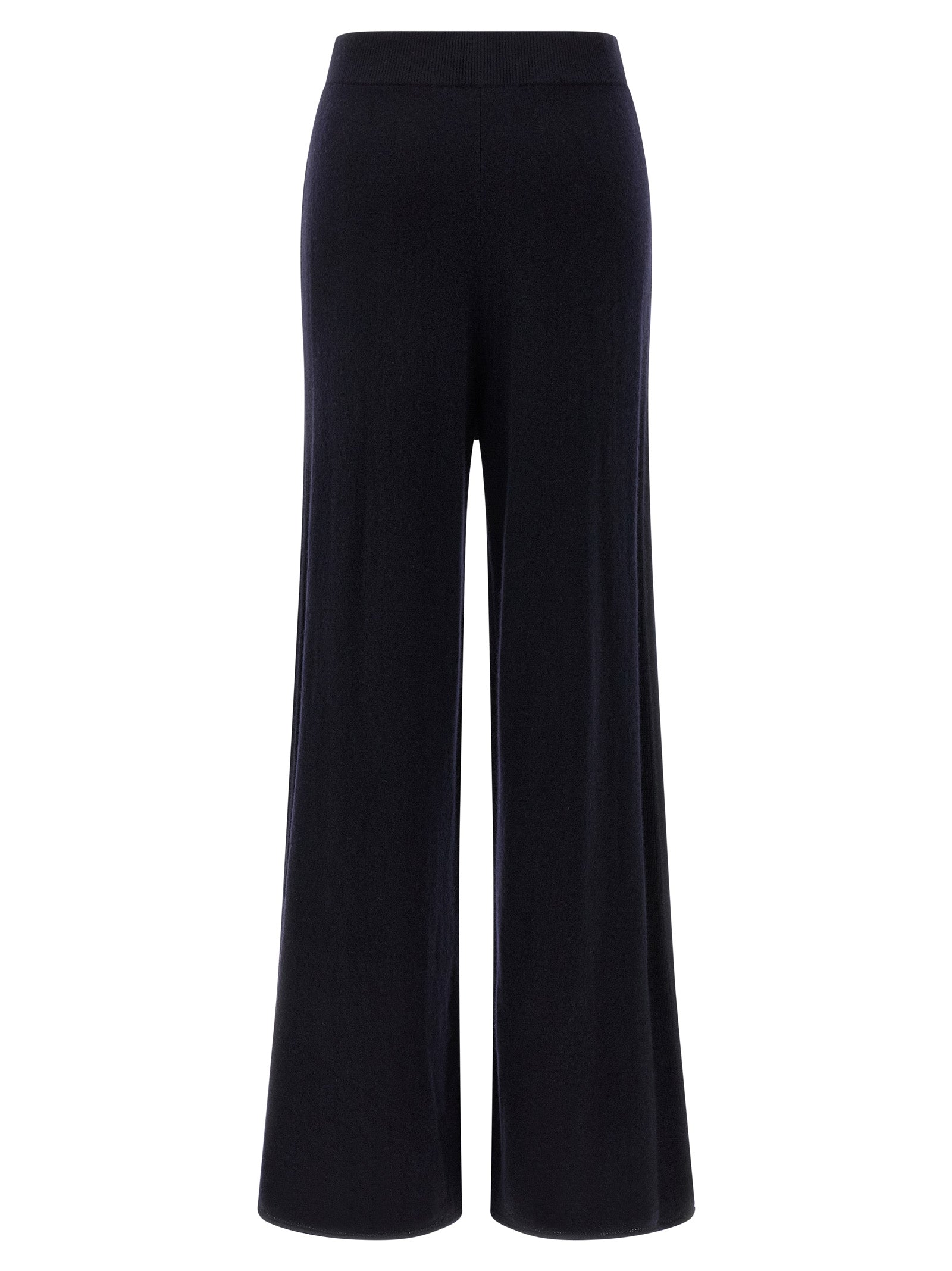 Casual Pants by Max Mara for women in cashmere blue features a polished silhouette with a polished straight-leg & wide, reaching a polished long and finished with a polished .