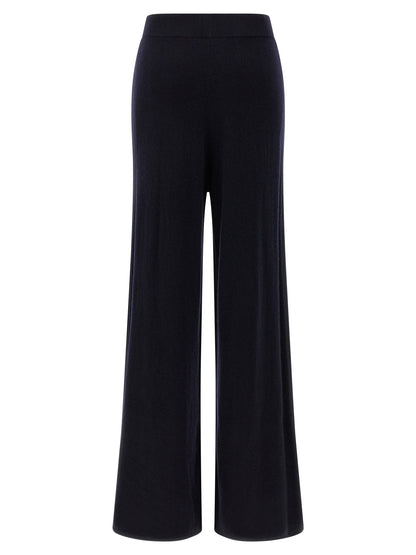 Casual Pants by Max Mara for women in cashmere blue features a polished silhouette with a polished straight-leg & wide, reaching a polished long and finished with a polished .