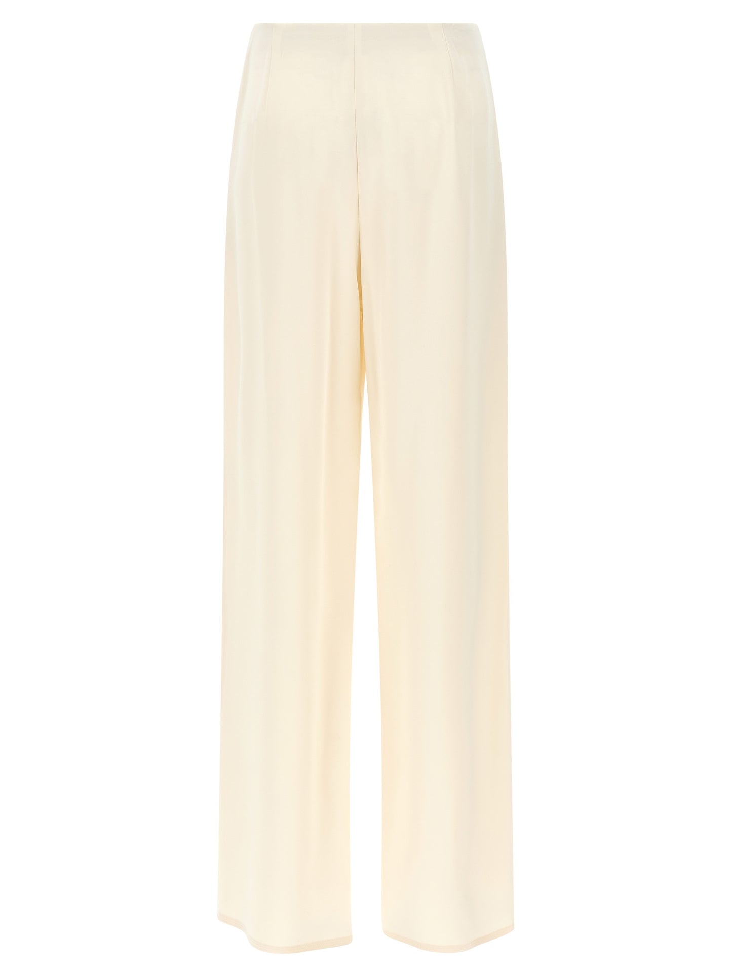 Trousers by Max Mara for women in silk white features a tailored silhouette with a tailored straight-leg & wide, defined by its long and a sophisticated .