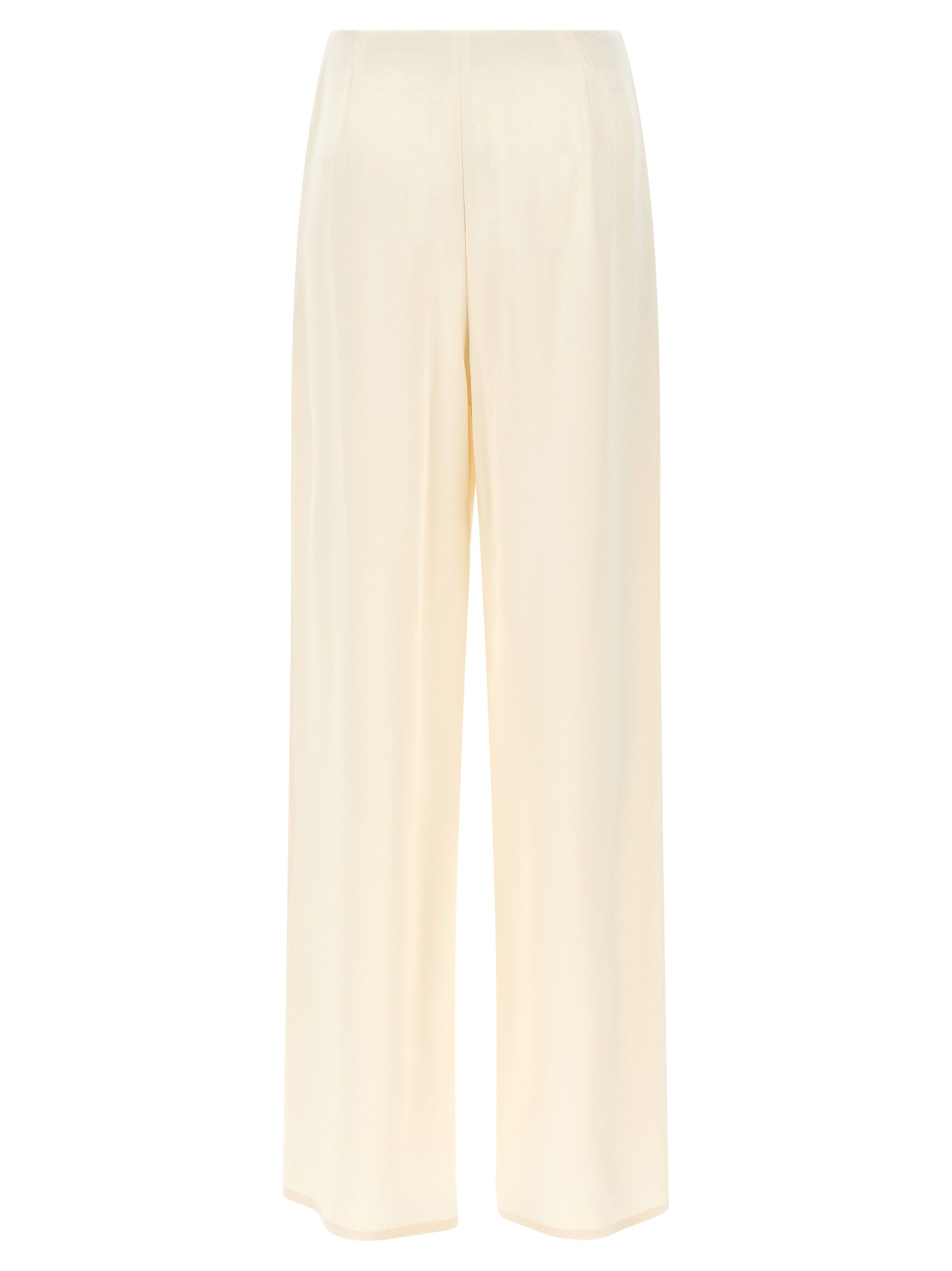 Trousers by Max Mara for women in silk white features a tailored silhouette with a tailored straight-leg & wide, defined by its long and a sophisticated .