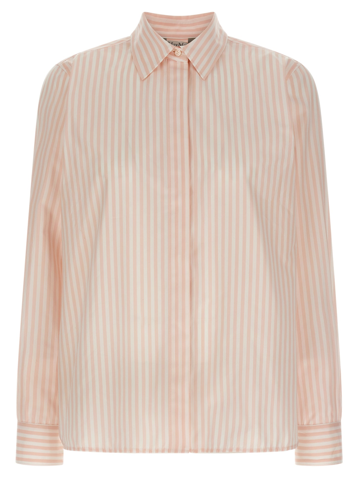 Blouse by Max Mara for women in cotton multicolor, pink & striped, featuring a nuanced and nuanced for a sophisticated finish.