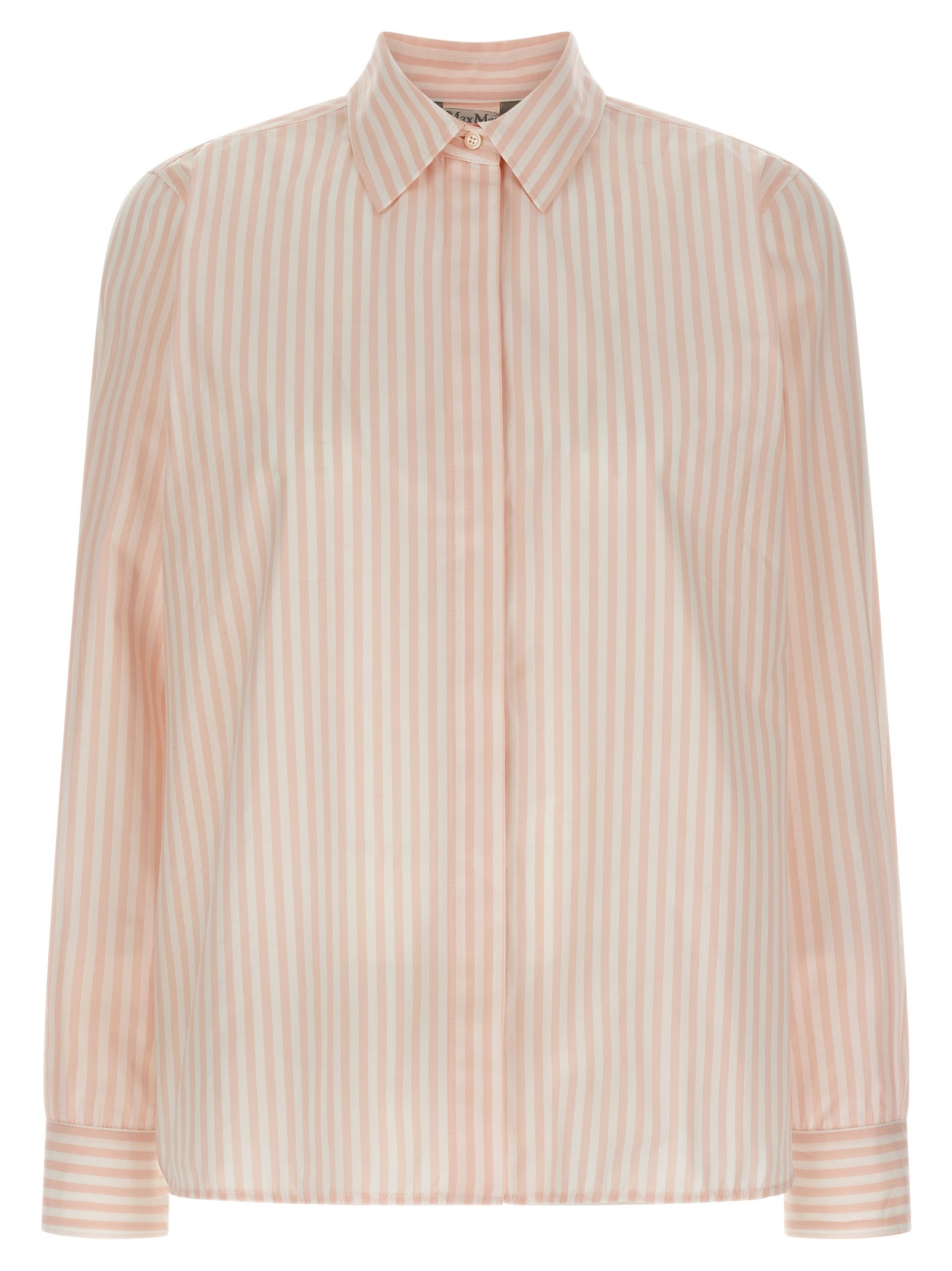 Blouse by Max Mara for women in cotton multicolor, pink & striped, featuring a nuanced and nuanced for a sophisticated finish.