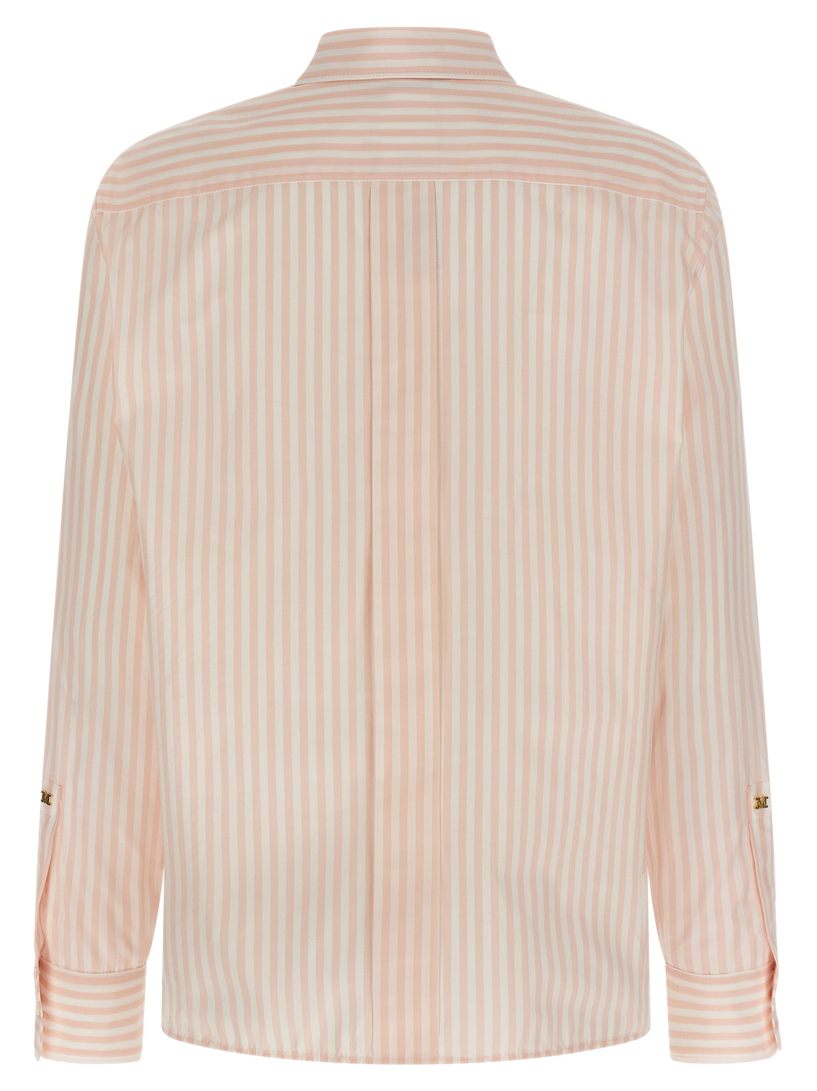 Blouse by Max Mara for women in cotton multicolor, pink & striped features an polished silhouette, showcasing a sophisticated and detail for a truly polished finish.