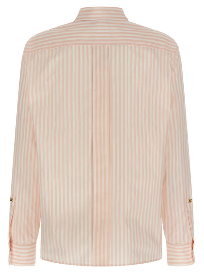 Blouse by Max Mara for women in cotton multicolor, pink & striped features an polished silhouette, showcasing a sophisticated and detail for a truly polished finish.
