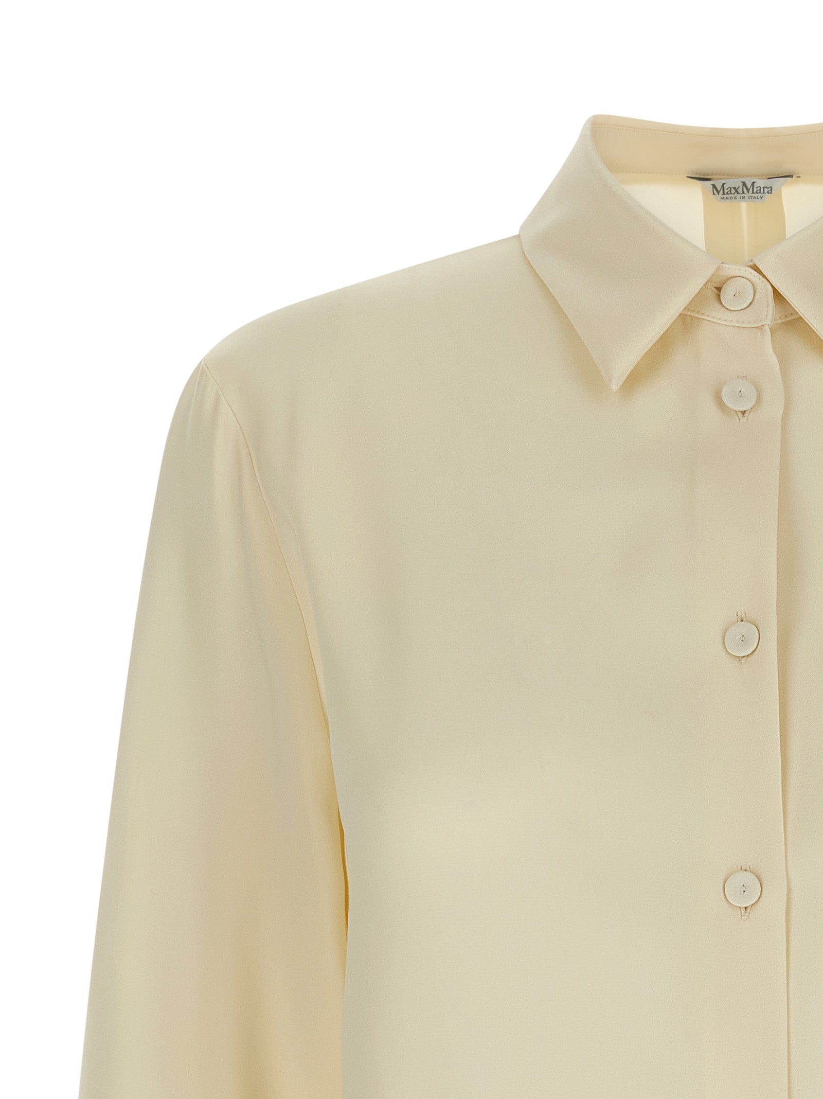 Blouse by Max Mara for women in silk white, featuring a nuanced and nuanced for a sophisticated finish.