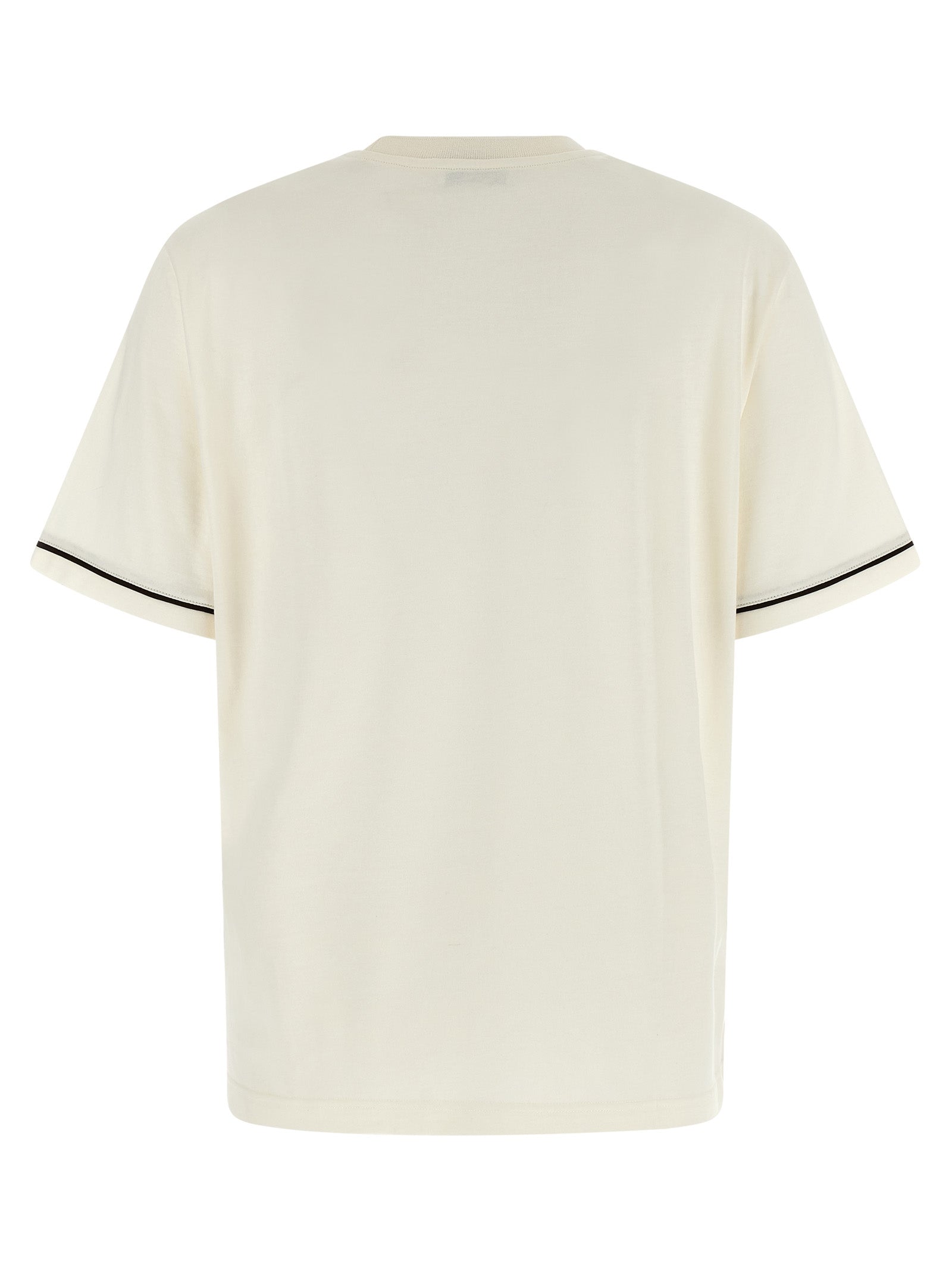 T-Shirt by Ferragamo for women in cashmere cotton blend beige features an edgy silhouette, meticulously detailed with a sophisticated and crew neckline for a truly edgy finish.