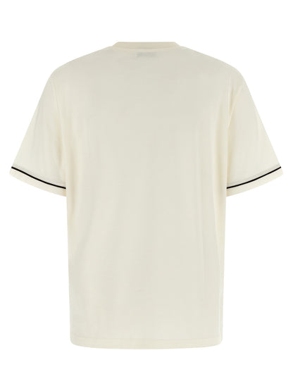 T-Shirt by Ferragamo for women in cashmere cotton blend beige features an edgy silhouette, meticulously detailed with a sophisticated and crew neckline for a truly edgy finish.
