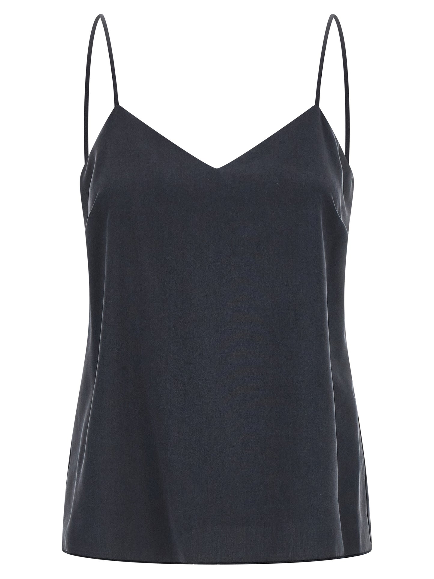 T-Shirt by Max Mara for women in silk gray showcases a unassuming silhouette, artfully detailed with a refined sweetheart neckline and unassuming sleeveless for a sophisticated, contemporary look.