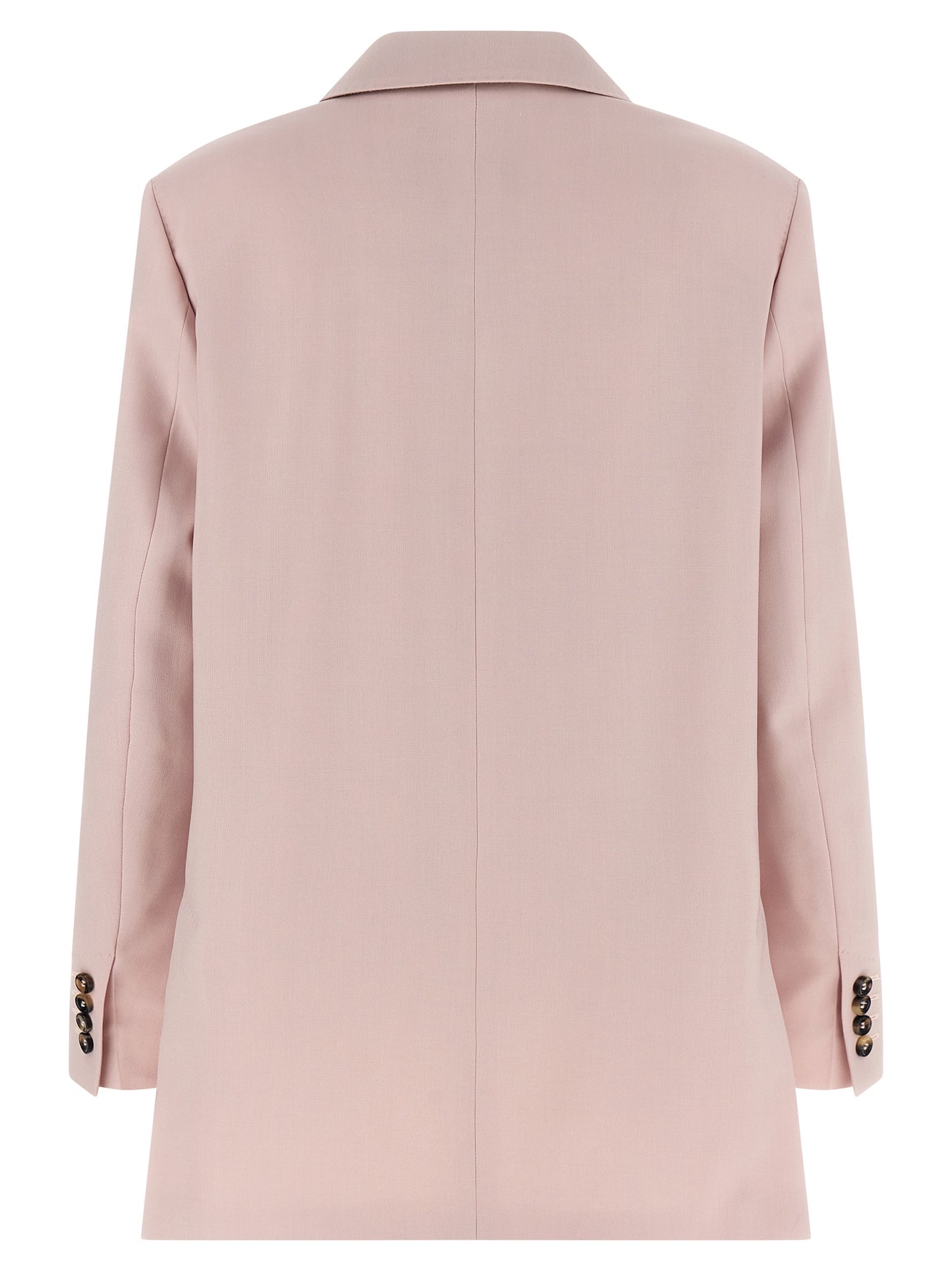 This Blazer by Max Mara for women in silk mohair virgin wool multicolor & pink presents a tailored silhouette, meticulously tailored with a tailored and distinctive for a tailored finish.