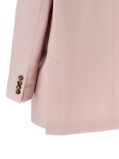 Blazer by Max Mara for women in silk mohair virgin wool multicolor & pink features an stylish silhouette, showcasing a sophisticated and stylish for a truly stylish finish.
