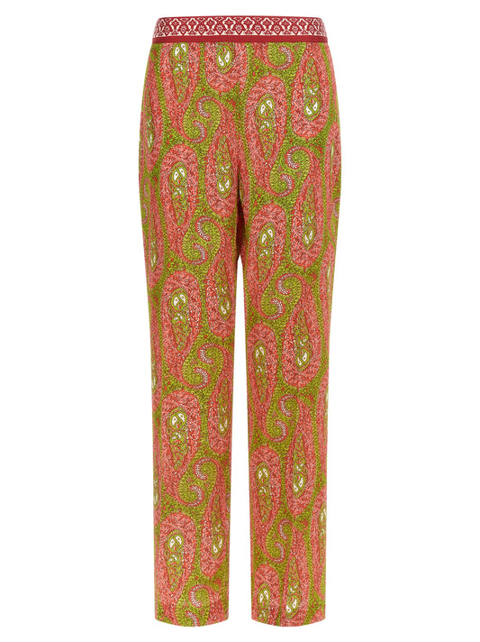 Jeans by Etro for women in polyester twill multicolor, paisley & print features a refined silhouette with a refined bootcut & cropped, defined by a high rise and a refined cropped for a refined finish.