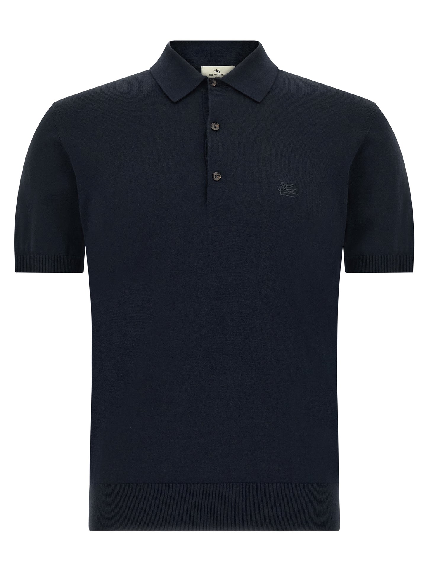 Polo Shirt by Etro for men in cotton blue features a eye catching silhouette, showcasing a refined and short-sleeve for a eye catching finish.