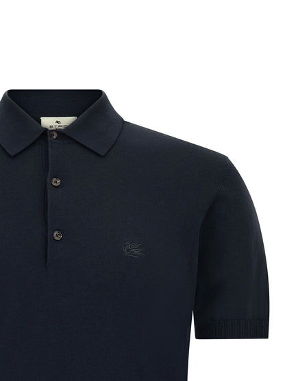 Polo Shirt by Etro for men in cotton blue showcases a enviable silhouette, featuring a refined and for a enviable finish.