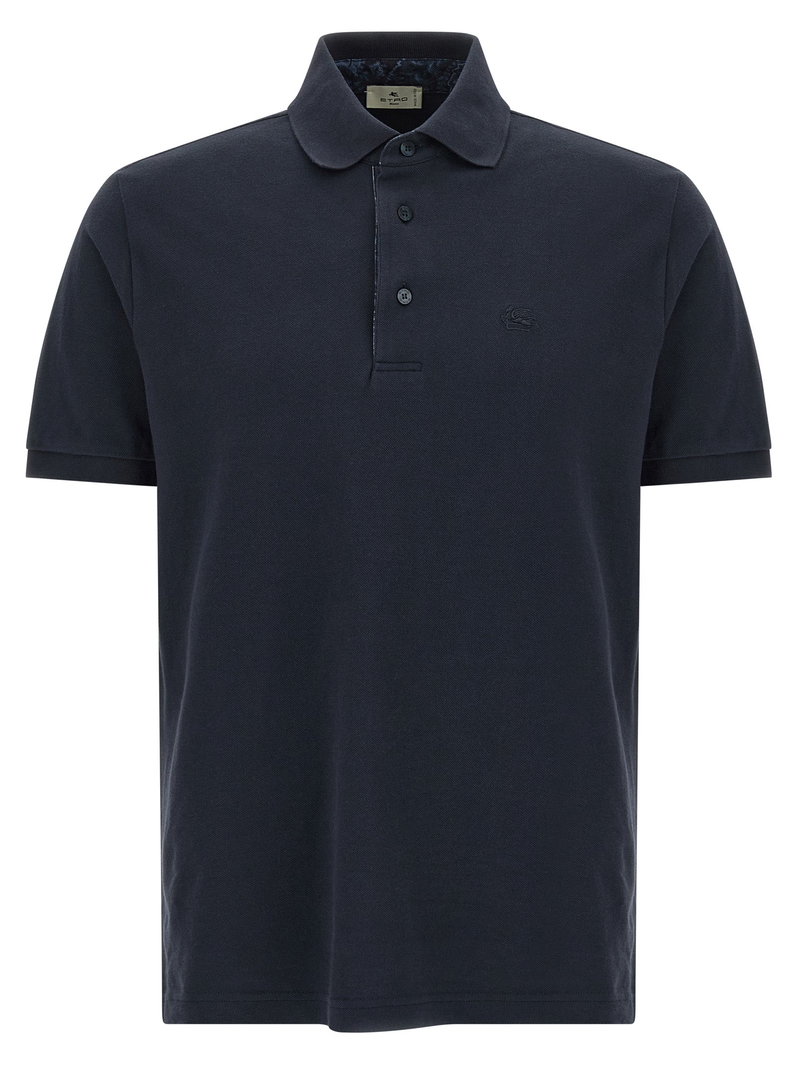 Polo Shirt by Etro for men in cotton blue, floral & print showcases a enviable silhouette, featuring a refined and for a enviable finish.