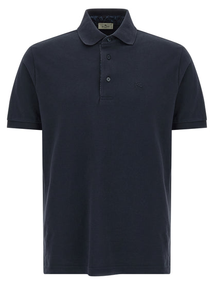 Polo Shirt by Etro for men in cotton blue, floral & print showcases a enviable silhouette, featuring a refined and for a enviable finish.