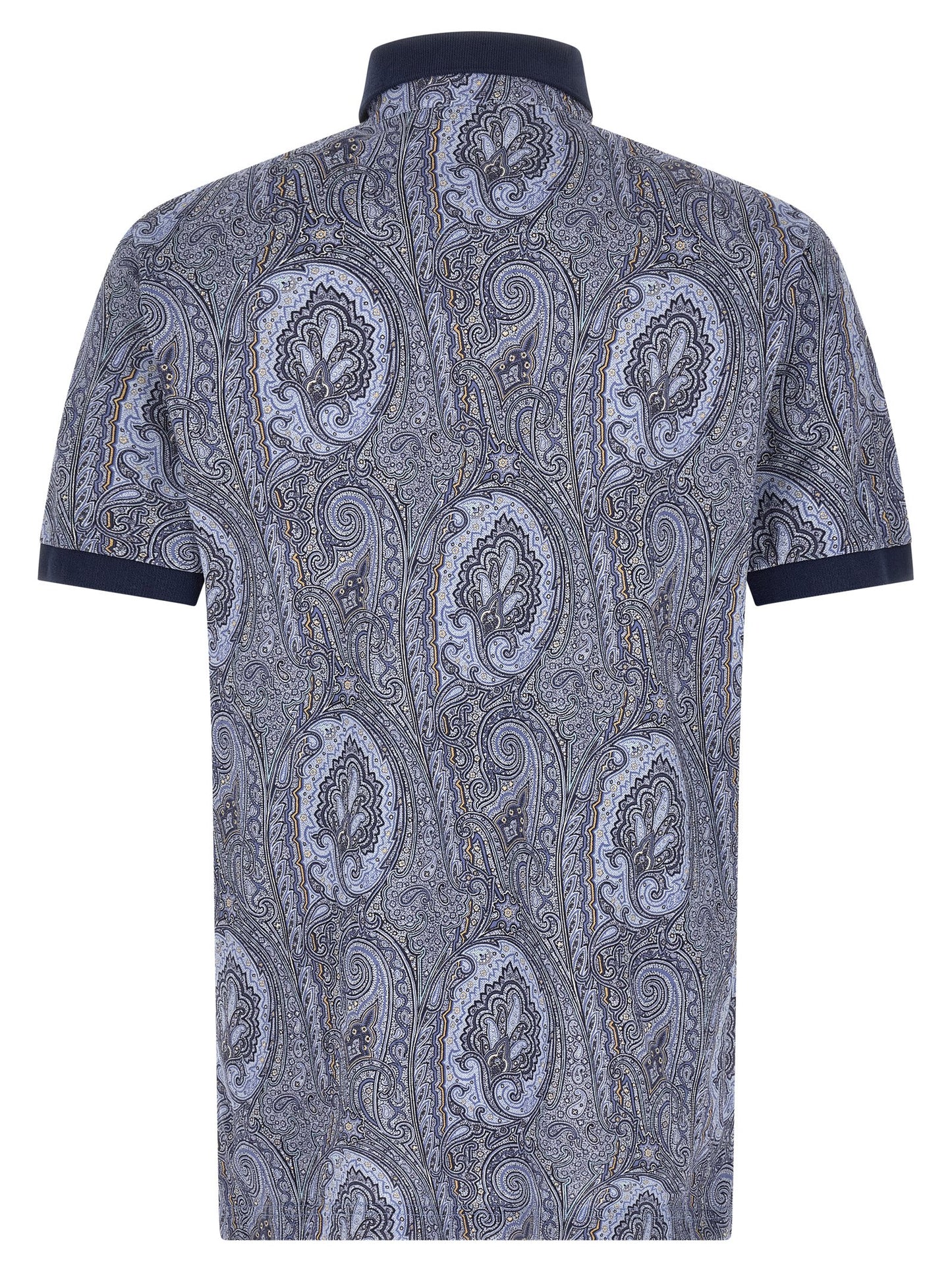 This Polo Shirt by Etro for men in cotton blue & paisley presents a flawless silhouette, showcasing flawless detailing and a refined for a truly flawless aesthetic.