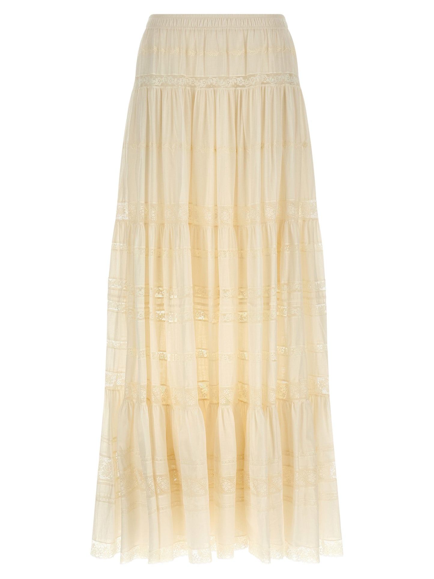 Skirt by Ermanno Scervino for women in cotton white features a sublime silhouette, showcasing the sublime design of the Women's Cotton Mini Skirt in a sophisticated mini.