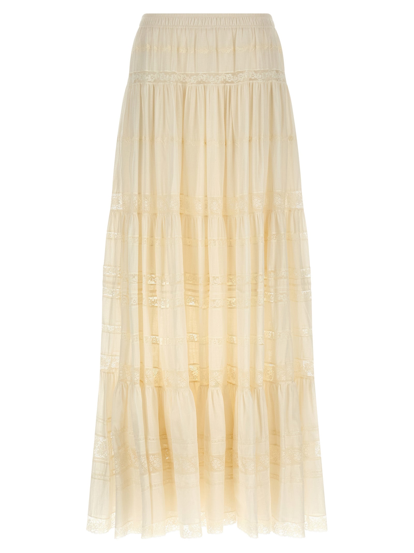Skirt by Ermanno Scervino for women in cotton white features a sublime silhouette, showcasing the sublime design of the Women's Cotton Mini Skirt in a sophisticated mini.
