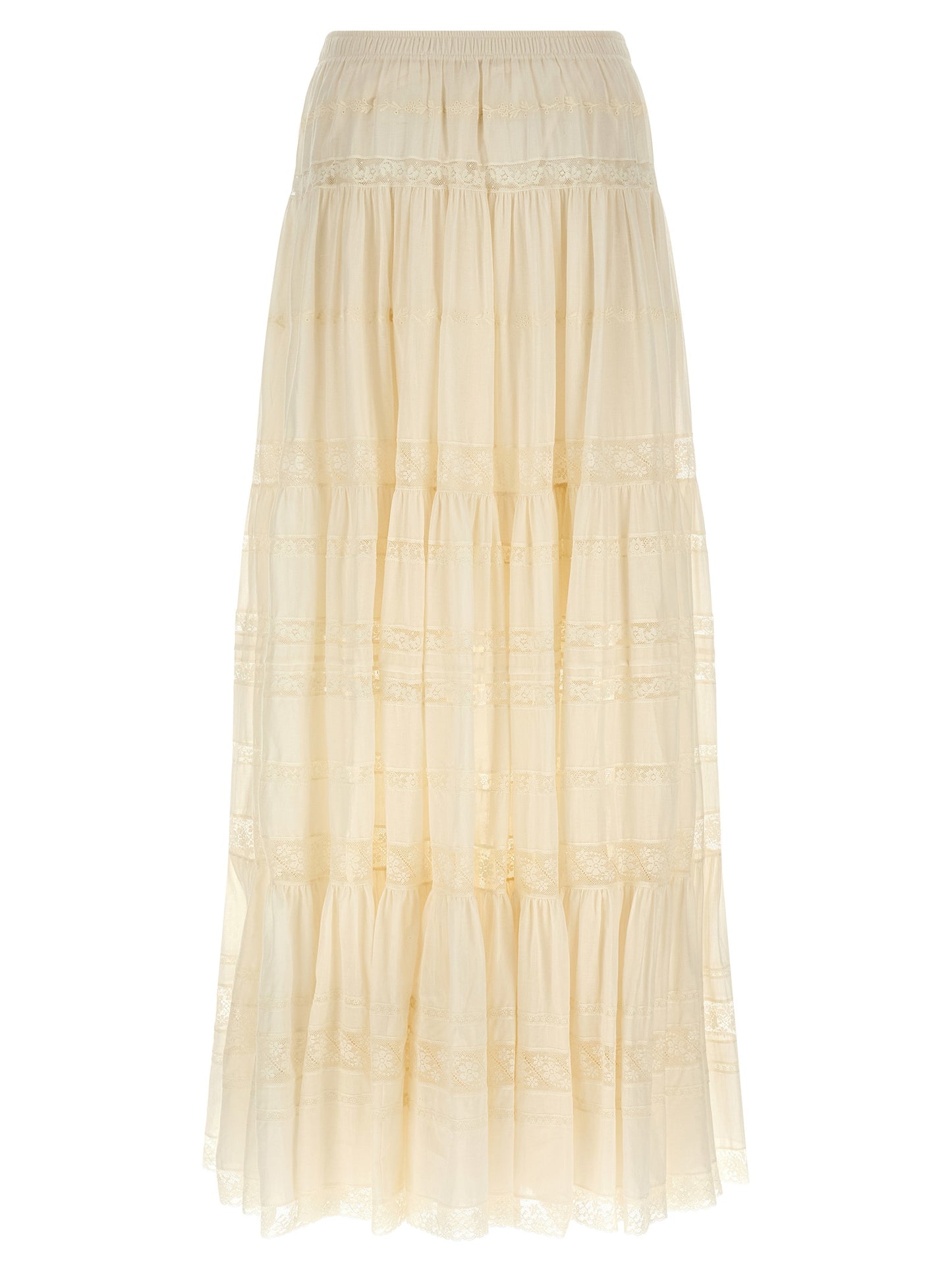 Skirt by Ermanno Scervino for women in cotton white features an relaxed-yet-refined silhouette that elegantly showcases the Women's Cotton Mini Skirt design and sophisticated mini.