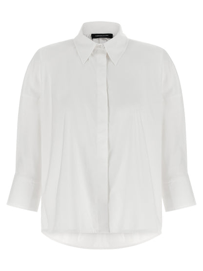 Blouse by Fabiana Filippi for women in cotton white showcases a sublime silhouette, artfully detailed with a sublime and three-quarter-sleeve for a sophisticated, sublime finish.