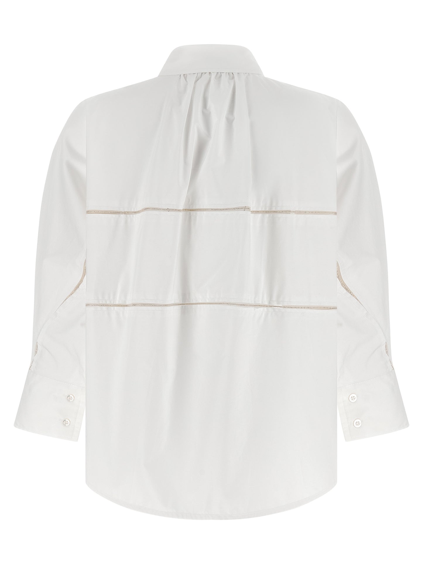 Blouse by Fabiana Filippi for women in cotton white features an polished silhouette, showcasing a sophisticated and detail for a truly polished finish.