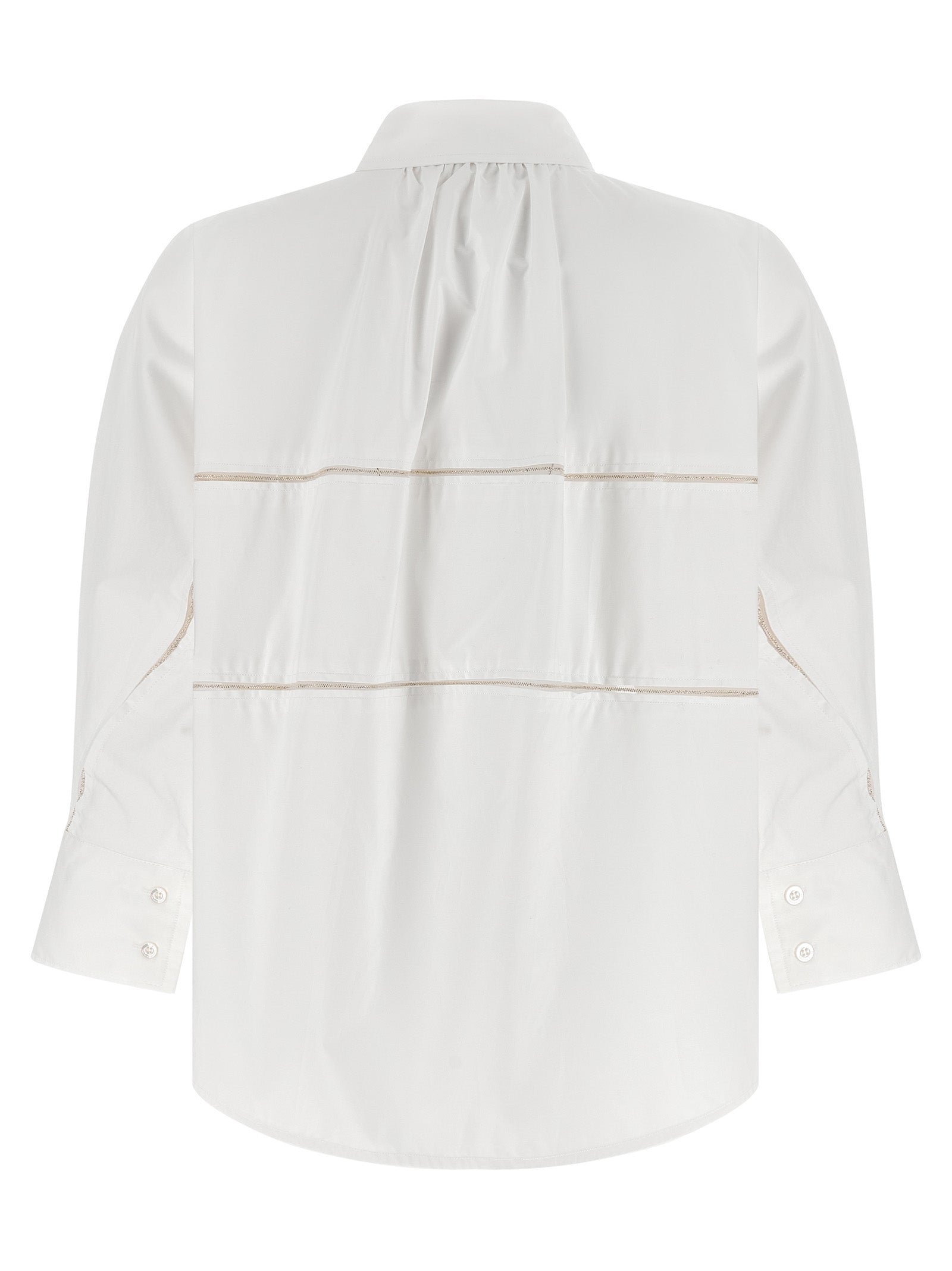 Blouse by Fabiana Filippi for women in cotton white features an polished silhouette, showcasing a sophisticated and detail for a truly polished finish.