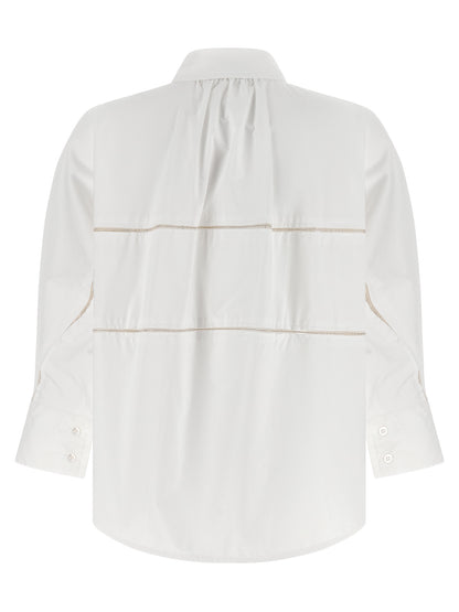 Blouse by Fabiana Filippi for women in cotton white features an polished silhouette, showcasing a sophisticated and detail for a truly polished finish.