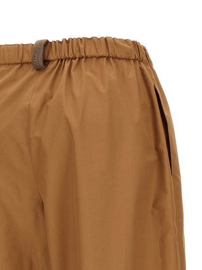 Casual Pants by Fabiana Filippi for women in cotton brown features a refined silhouette with a refined straight-leg & wide, defined by a and a refined long for a refined finish.