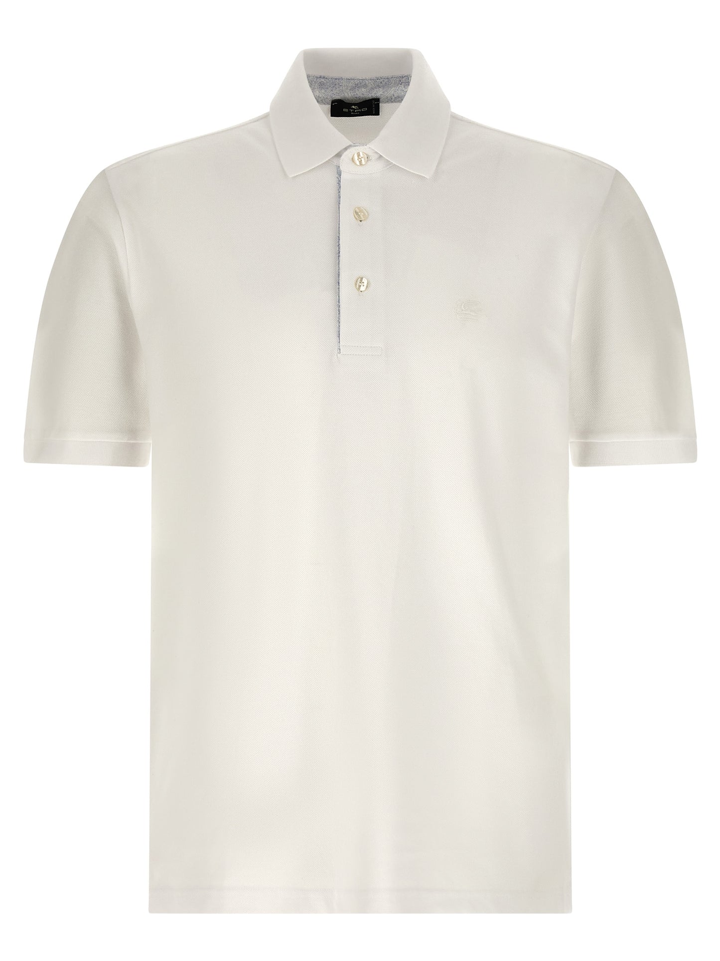 Polo Shirt by Etro for men in cotton white, floral & print features a eye catching silhouette, showcasing a refined and for a eye catching finish.