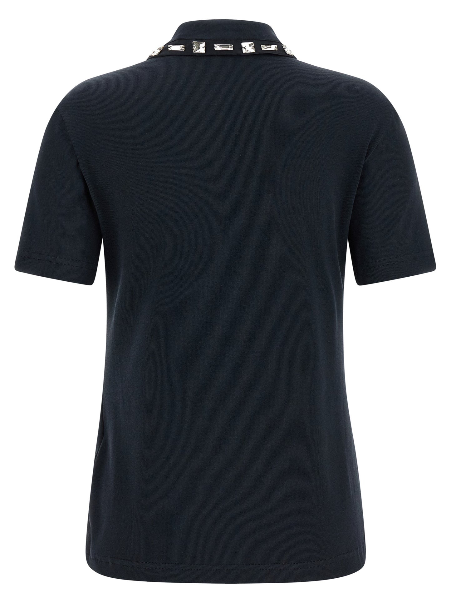 Polo Shirt by Fabiana Filippi for women in stretch cotton blue features a eye catching silhouette, showcasing a refined and for a eye catching finish.